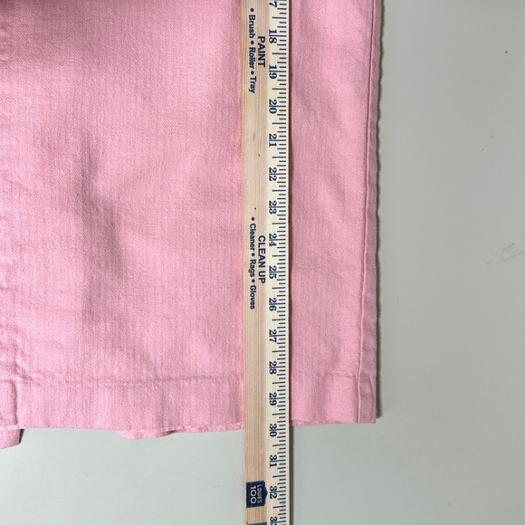Banana Republic Pink Linen Blend Pencil Skirt Bermuda Sand Size 16 Knee Length - Picture 7 of 11